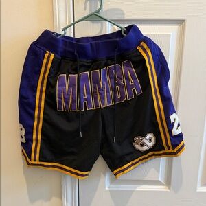 Black and Purple Mamba Basketball Shorts